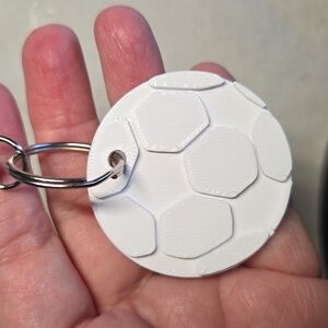 3-D printed Soccer Ball Keychain/ Bag Charm